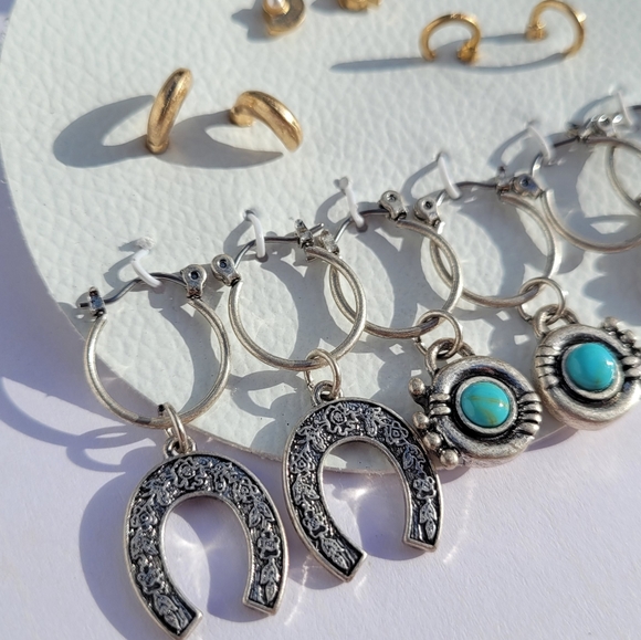 NWOT Free People Southwestern Bohemian Earring Set Mix - Picture 3 of 5